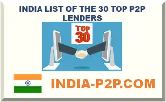 INDIA LIST OF THE 30 TOP P2P LENDERS 2026-2027