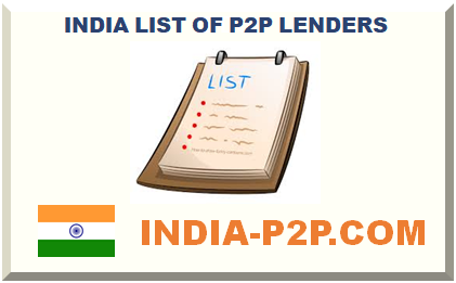 INDIA LIST OF P2P LENDERS